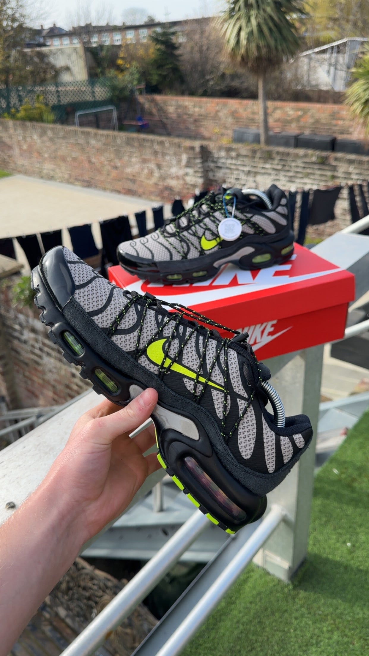 Nike air max plus particle grey vapour green